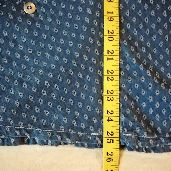 Lace perforated light denim Tunic 1 2 3 X - Picture 6 of 7